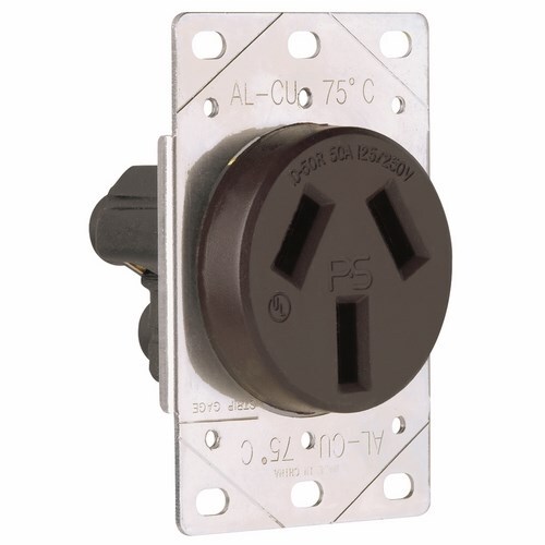3890 Straight Blade Receptacle 50A 125/250V 3-Pole 3-Wire