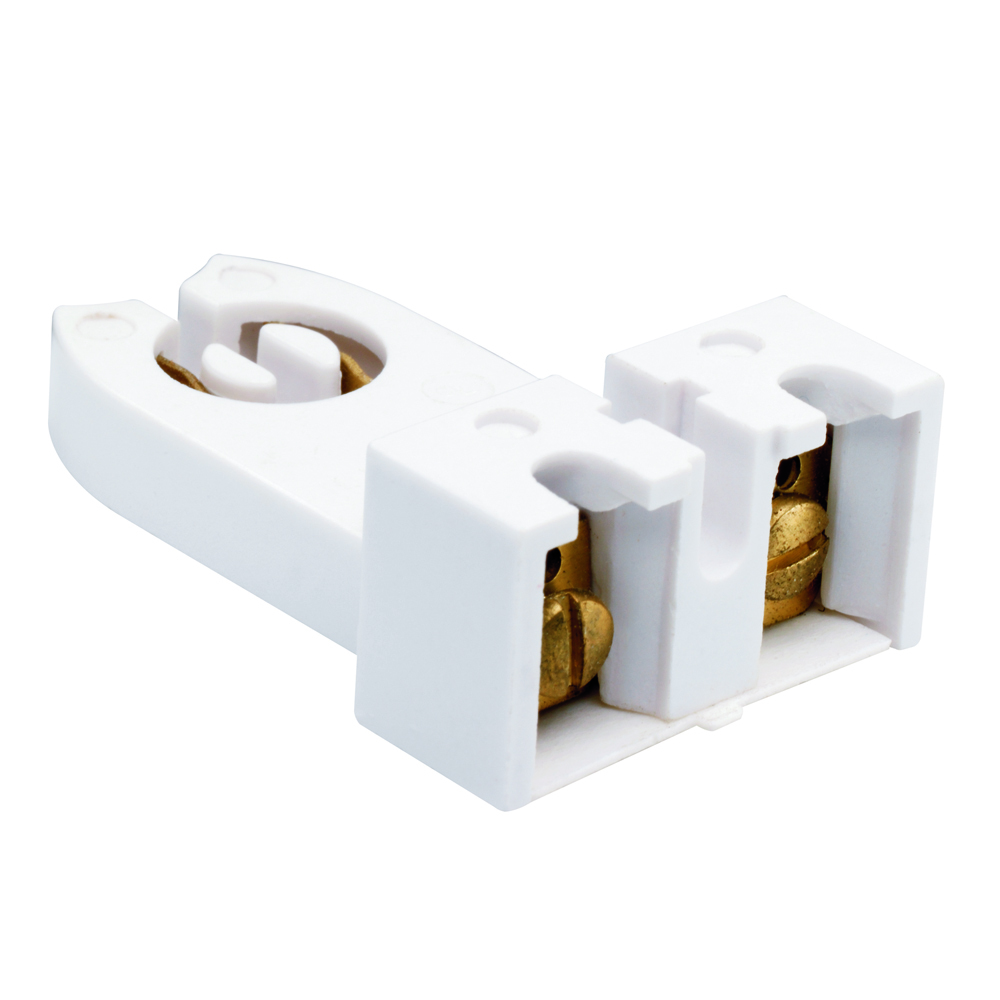 3901W Fluorescent Lampholder, White