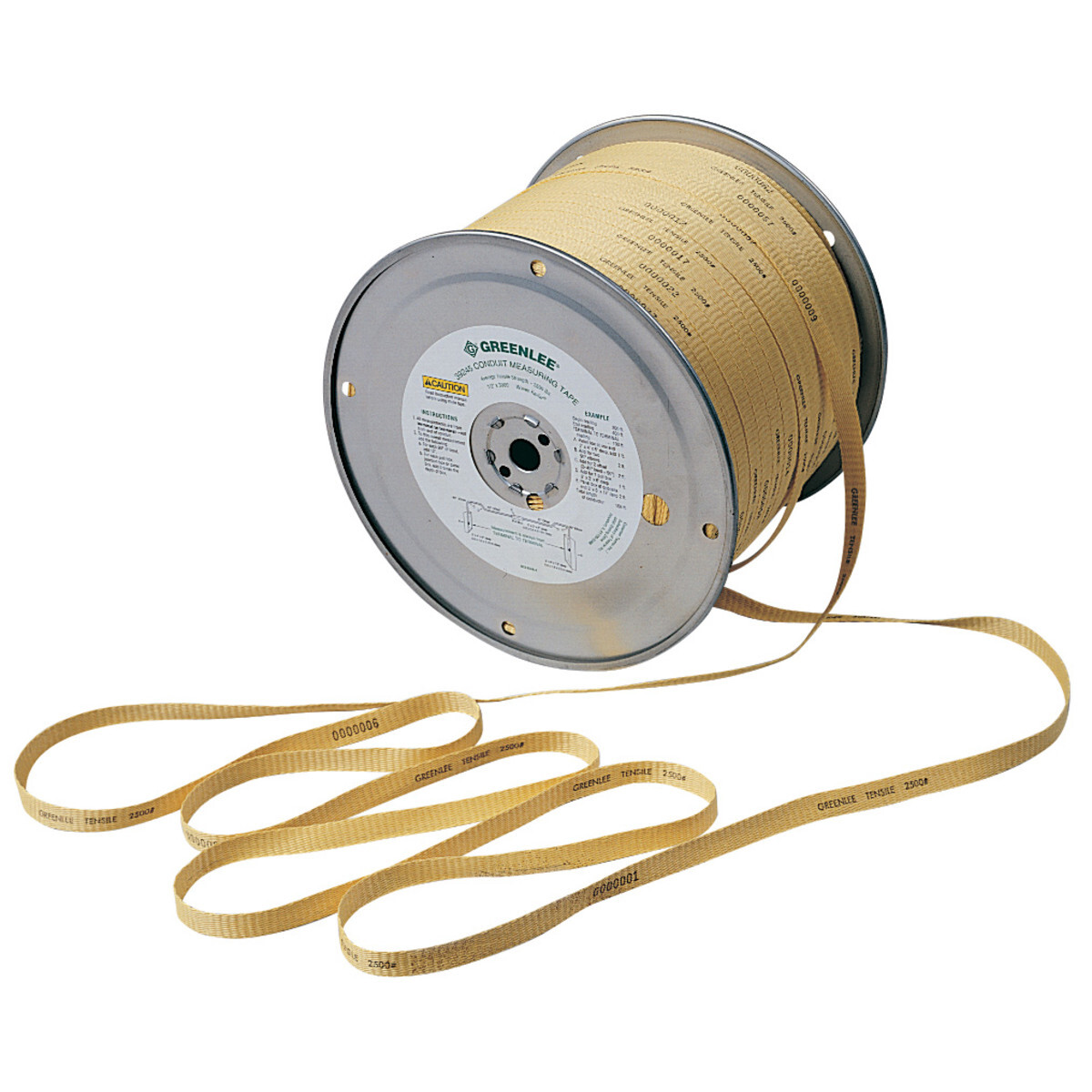 39243G Measuring Tape, 3000 ft L x 1/4 in W Blade, High Strength Polyamide Blade, Imperial Measuring System