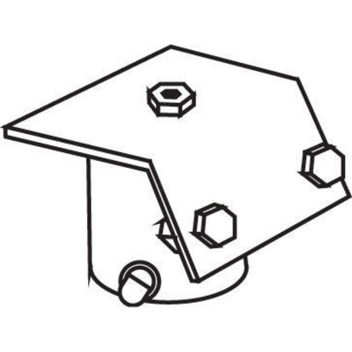 4024C Outdoor Lighting Slipfitter, For Use With 2 in Pipe, 2-3/8 in OD HID Floodlight, Steel