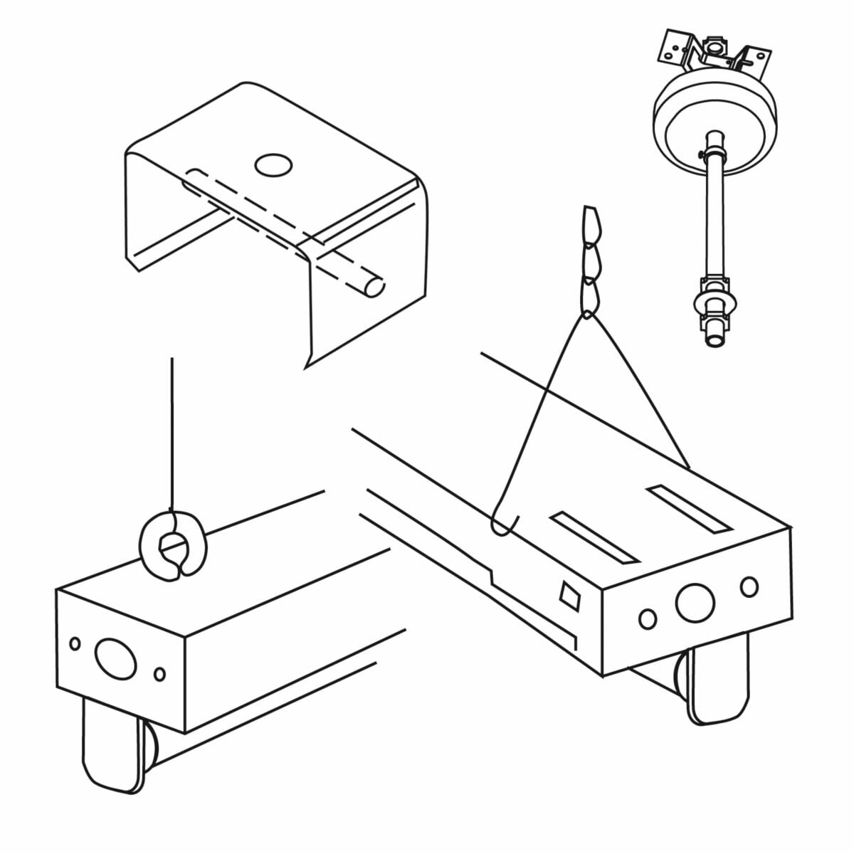 1/4-TN-FSTN-U Metalux Commercial Turn Fastener Nut, For Use With VT2 Series VaporTite Fixture and Fluorescent Light Fixture