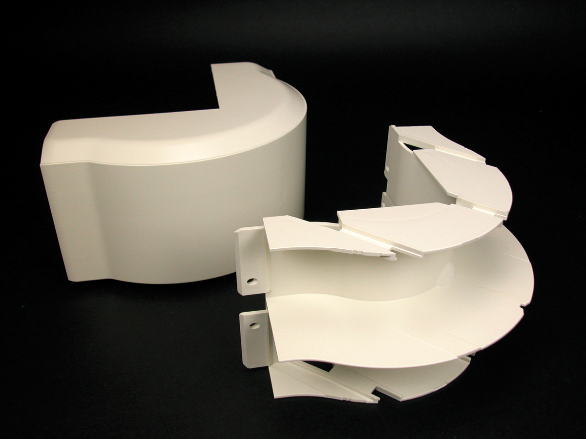 Non-Metallic Radiused External Elbow Fitting; Ivory