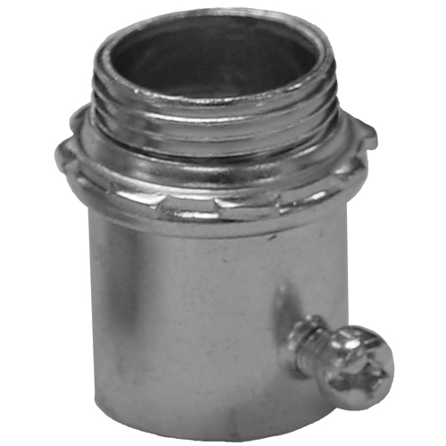4100S 4000S Non-Insulated Straight Set Screw Connector, 1 in Trade, For Use With EMT Conduit, Steel, Zinc Electroplated
