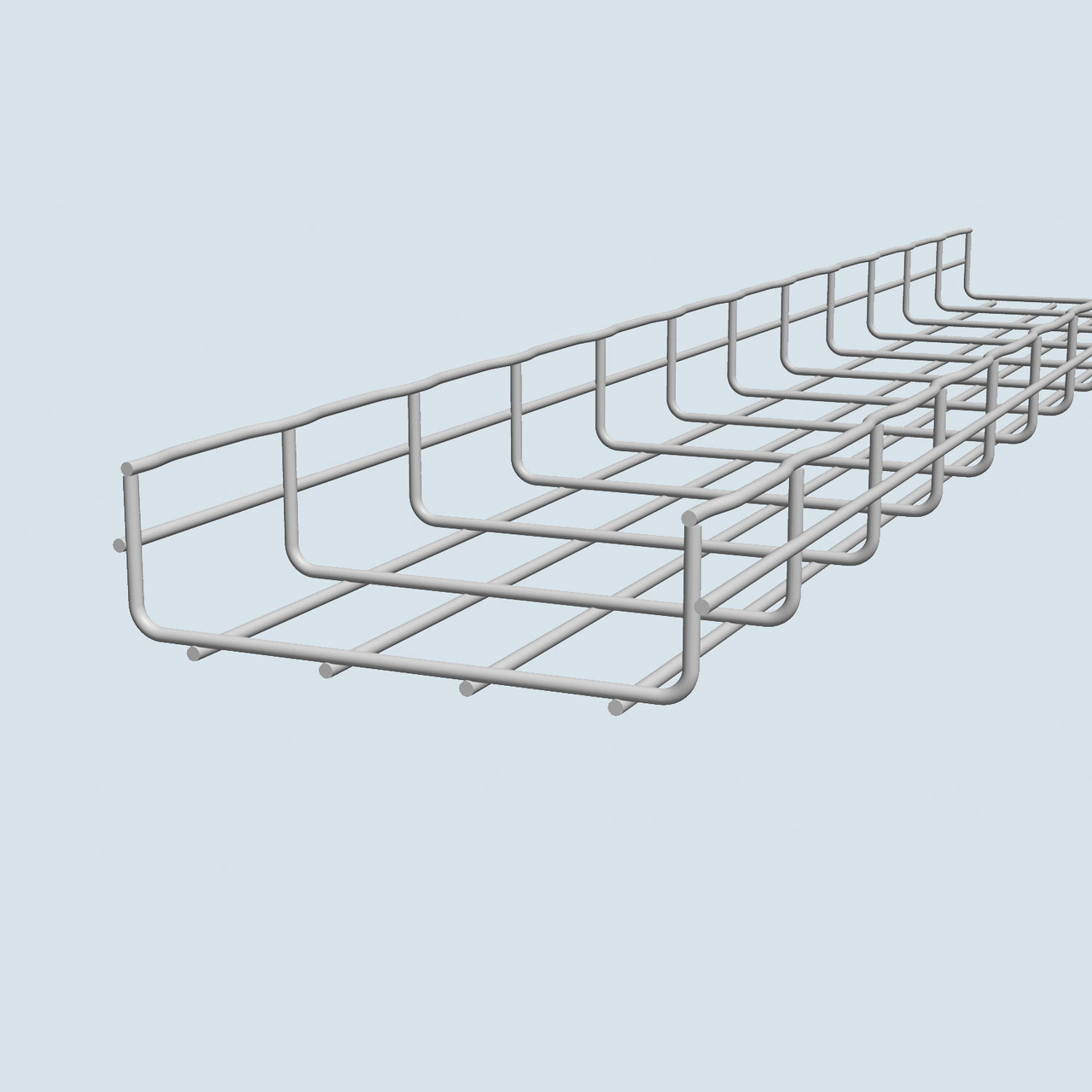 CF54/300EZ Wire Mesh Cable Tray, 24.18 in D Loading, 120 in L x 3/8 in W, Steel
