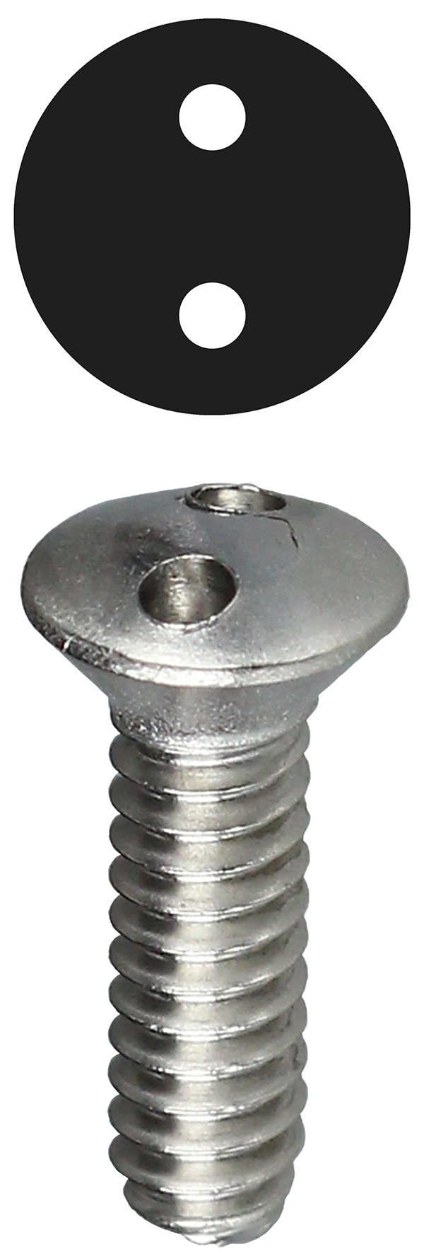 414TP Chip Resistant Oval Head Slotted Tamperproof Wallplate Screw, #6-32 x 1/2 in, Steel, Plated