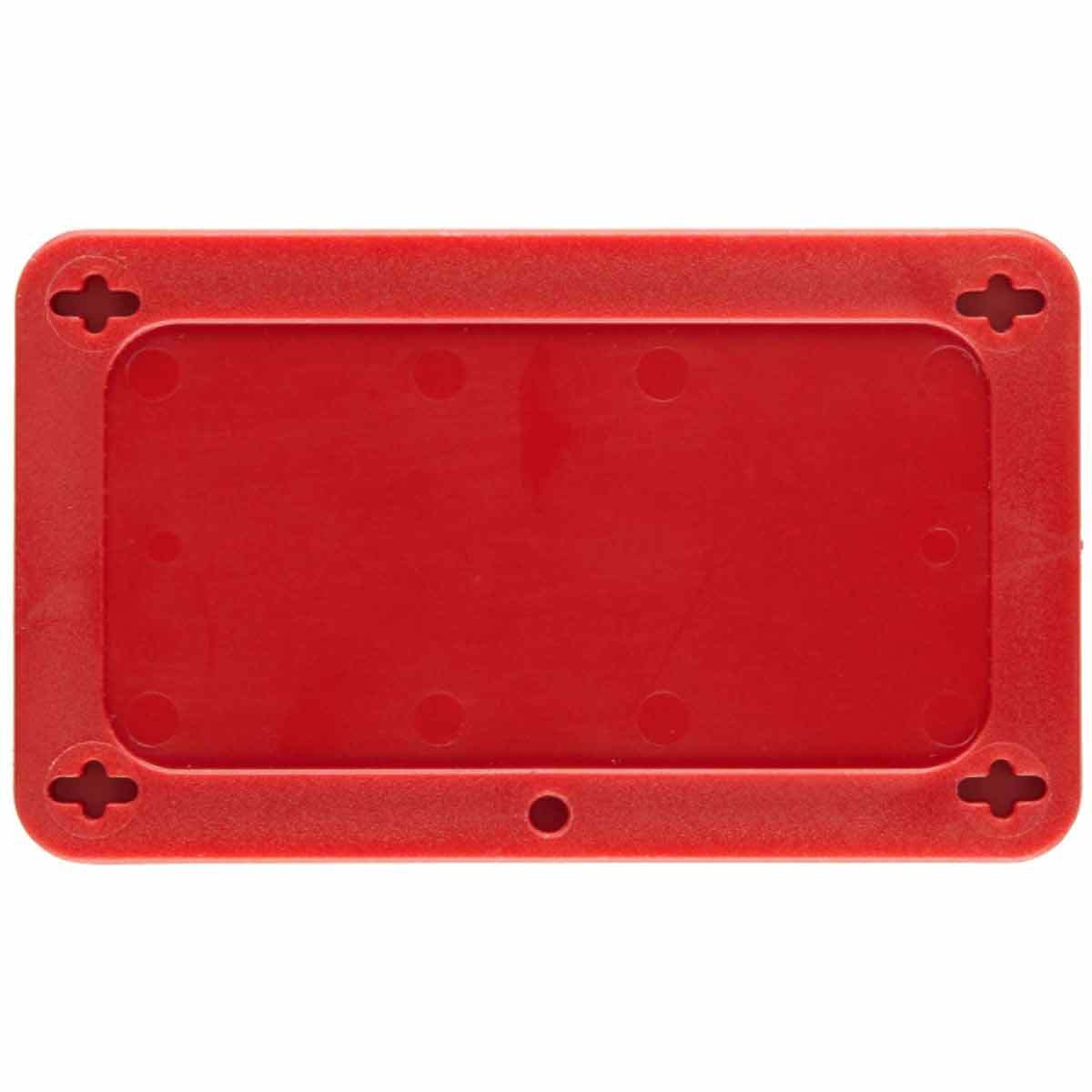 41924 Blank Laminated Rectangular Lightweight Self-Locking Valve Tag, 1-1/2 in H x 3 in W, Red, B-418 Plastic