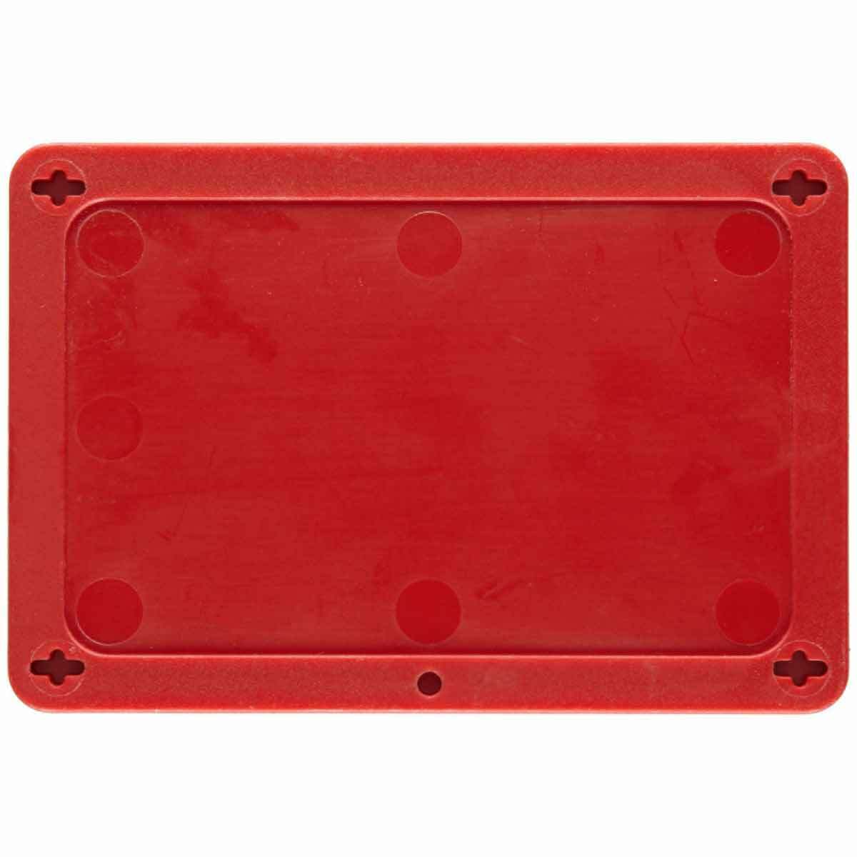 41925 Blank Laminated Rectangular Lightweight Self-Locking Valve Tag, 2-1/2 in H x 4 in W, Red, B-418 Plastic