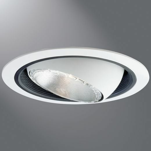 420P Halo Air-Tite H7 E26 Round Lighting Trim, 6 in ID x 7-1/4 in OD, LED Lamp, For Use With H7 Downlight Fixture