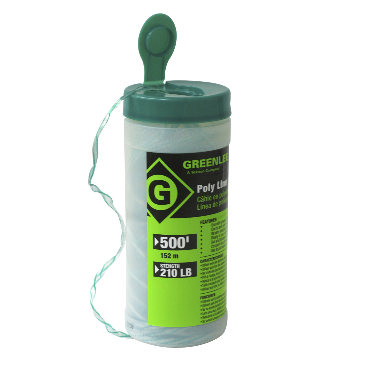430-500 Spiral Wrap Tracer Twine Poly Line, 210 lb Tensile Strength, 500 ft L, Polypropylene, For Use With Power Fishing System
