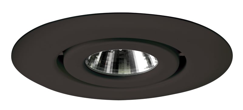 440 BL Adjustable Flush Low Voltage Gimbal Ring Trim, 5 in OD, Halogen Lamp, For Use With IC1, IC1W, IC1S, IC1P, TC1, TC1S, TC1R, TC1RCW, APT1 Series Line Voltage Housing
