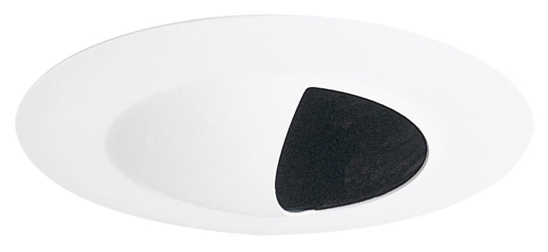 446 WH Adjustable Line Voltage Scoop Trim, 5 in OD, Halogen Lamp, For Use With IC1P, TC1, TC1S, TC1R, TC1RCW, APT1 Series Housing