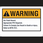 Self-Sticking NEC Arc Flash Protection Label, Polyester, 7 IN Length, 5 IN Width, Red And Black Legend Color, Danger Legend, White Background, Package: 5/Bag, National Electric Code 110.16