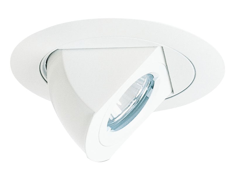 449 WH Adjustable Low Voltage Aiming Elbow Trim, 4-7/8 in OD, Halogen Lamp, For Use With IC44N, IC44W, IC44S, TC44, TC44V, TC44S, TC44R, APT44 Series Low Voltage Housing