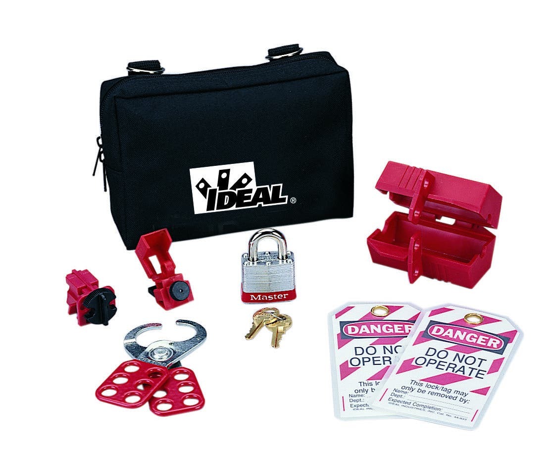 44-973 Starter Lockout/Tagout Kit, 8 Pieces