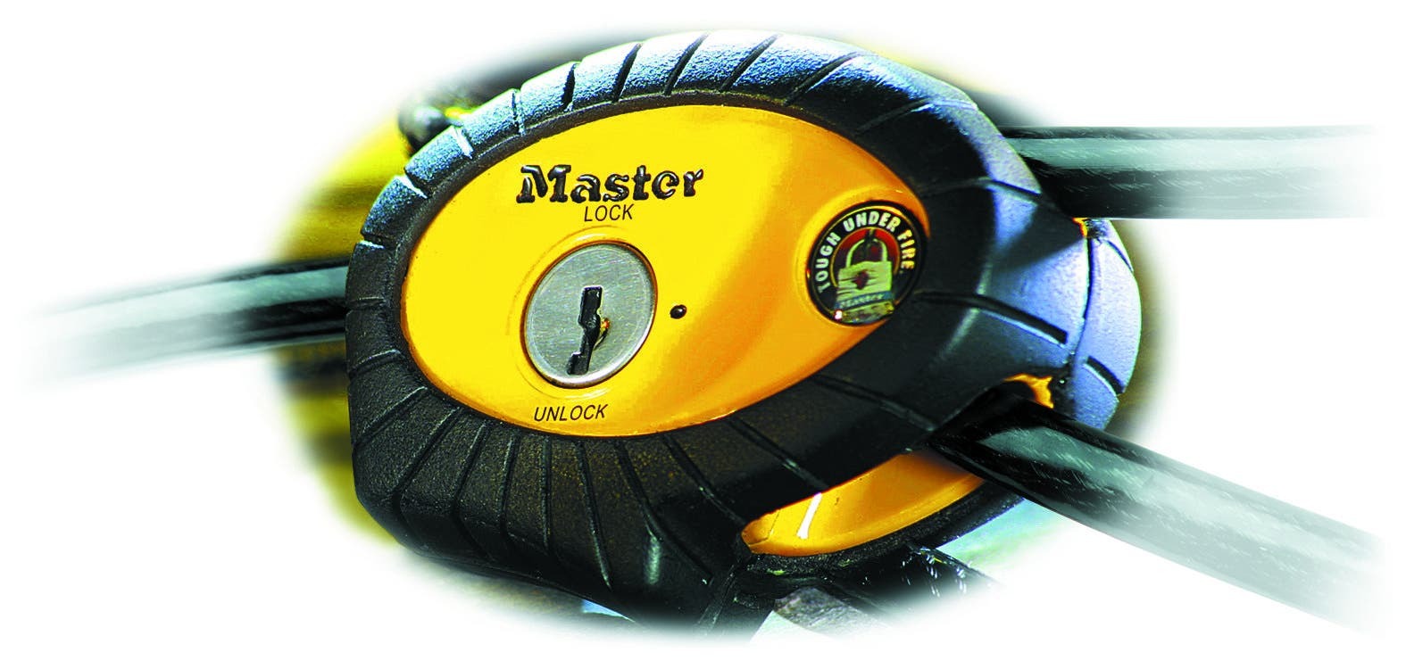 44-990 Python Master Patented Keyed Different Cable Lock Kit, 3/8 in Dia x 6 ft L Plastic Coated Steel Cable, Aluminum Body