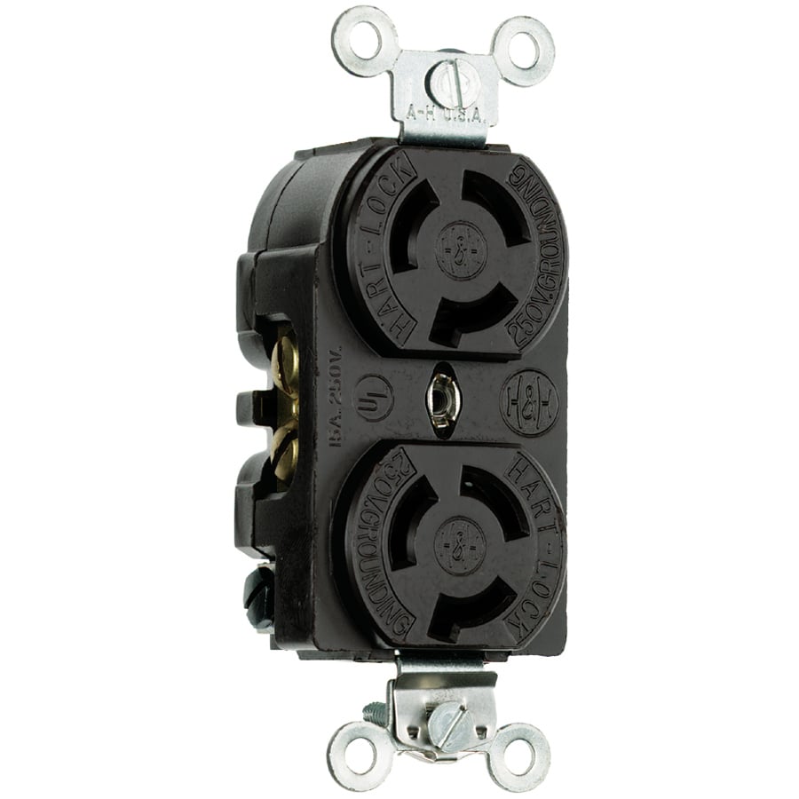 4550 Receptacle Duplex 15 Amp 250V Turnlok Registered - not designed for split circuits