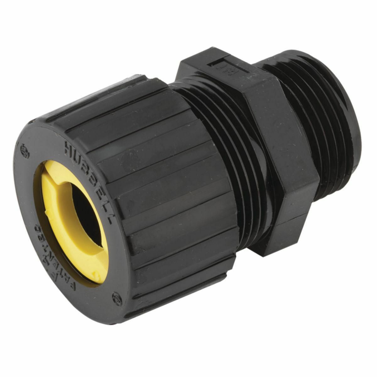 4702-4 Form 2 Strain Relief Straight Cord Connector, 1/2 in Trade, 1/4 to 3/8 in Cable Openings, Nylon