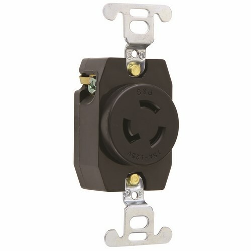 4710 Turnlok Registered Single Receptacle 3-Wire 15 Amp 125A
