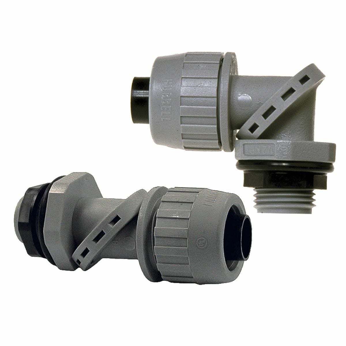4732-8 Straight Conduit/Cord Connector, 1/2 in Trade, 0 to 90 deg, Nylon