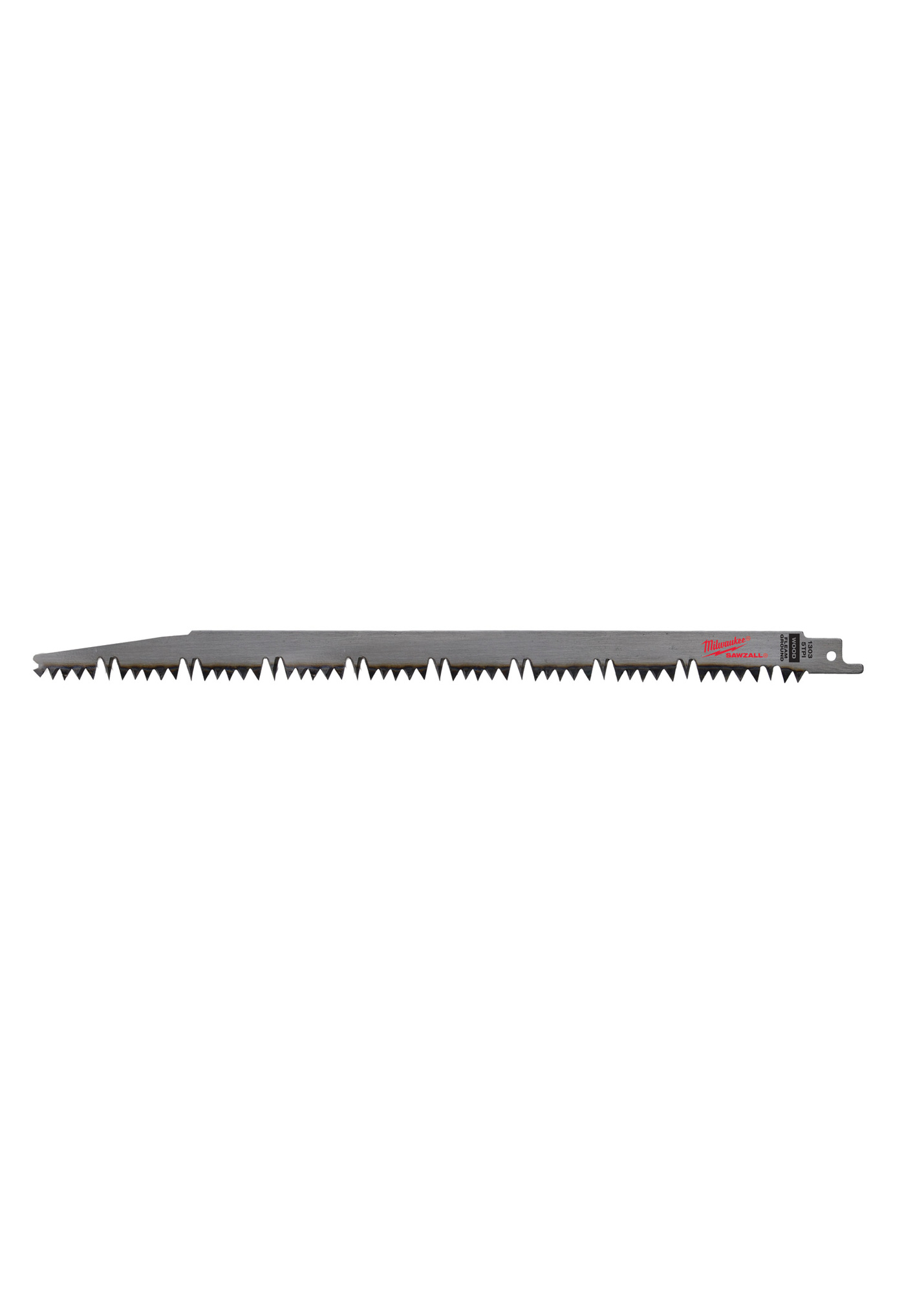 48-00-1301 Sawzall Tapered Back Reciprocating Saw Blade, 9 in L x 3/4 in W, 5 TPI, Steel Body, Universal/Toothed Edge Tang