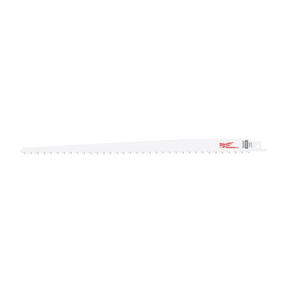 48-00-5017 Sawzall Fleam Ground Tapered Back Reciprocating Saw Blade, 12 in L x 3/4 in W, 6 TPI, Bi-Metal Body, Universal/Toothed Edge Tang