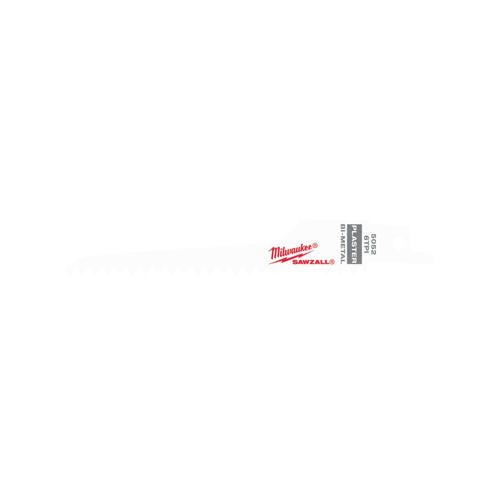 48-00-5052 Sawzall Tapered Back Reciprocating Saw Blade, 5 in L x 3/4 in W, 6 TPI, Bi-Metal Body, Universal/Toothed Edge Tang