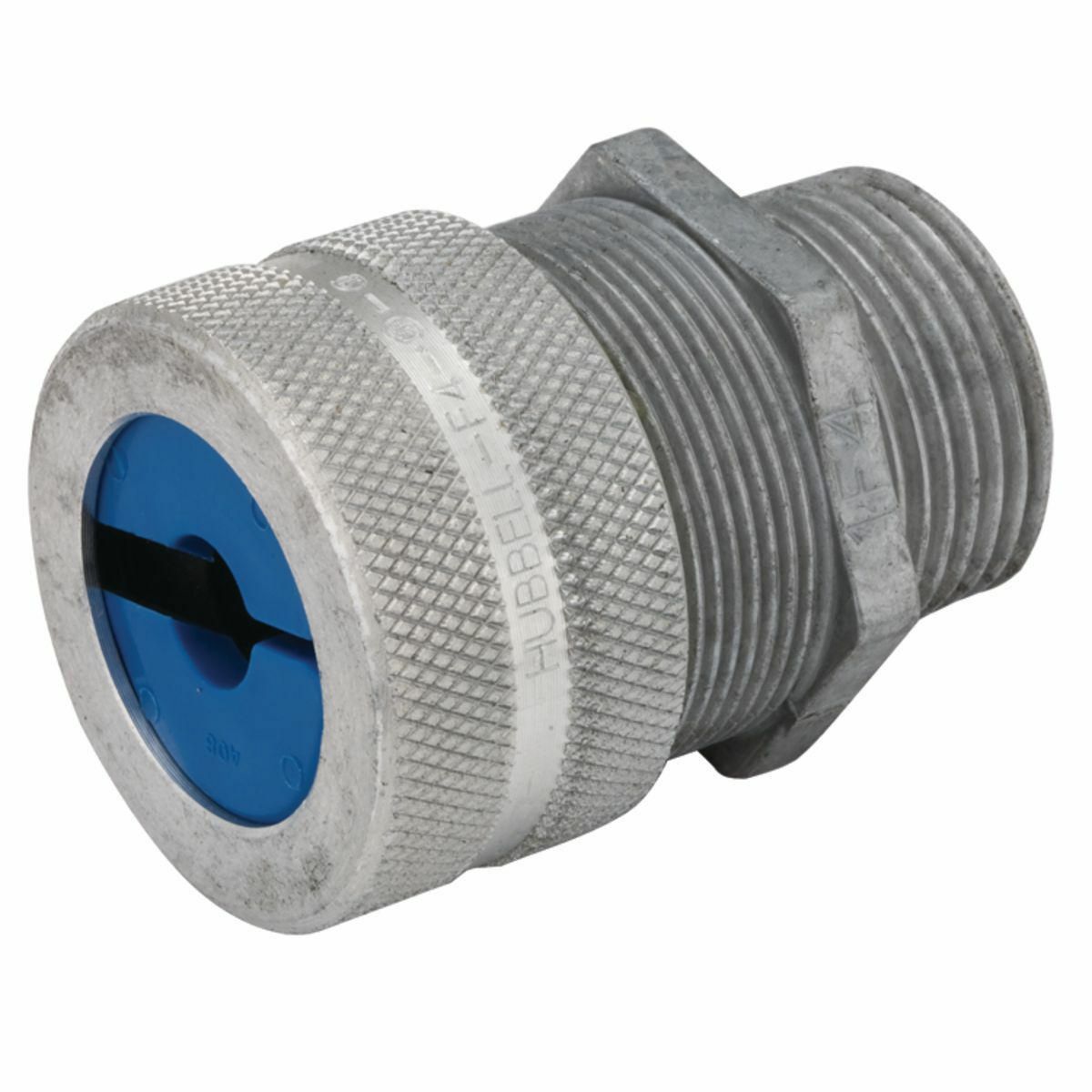 4802-9 Form 3 Strain Relief Straight Cord Connector, 1/2 in Trade, 3/4 to 7/8 in Cable Openings, Aluminum