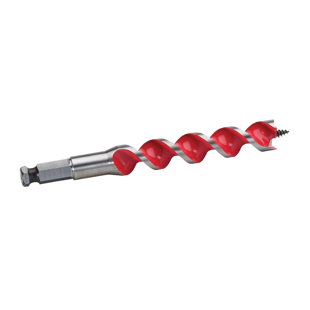 48-13-0750 Double Wing Solid Center Spur Auger Bit, 3/4 in Dia, 6-1/2 in OAL, 4 in L, 7/16 in Shank