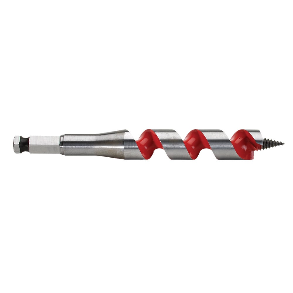 48-13-0753 Heavy Duty Solid Center Ship Auger Bit, 3/4 in Dia, 6 in OAL, 3 in L Spiral Flute, 7/16 in Shank
