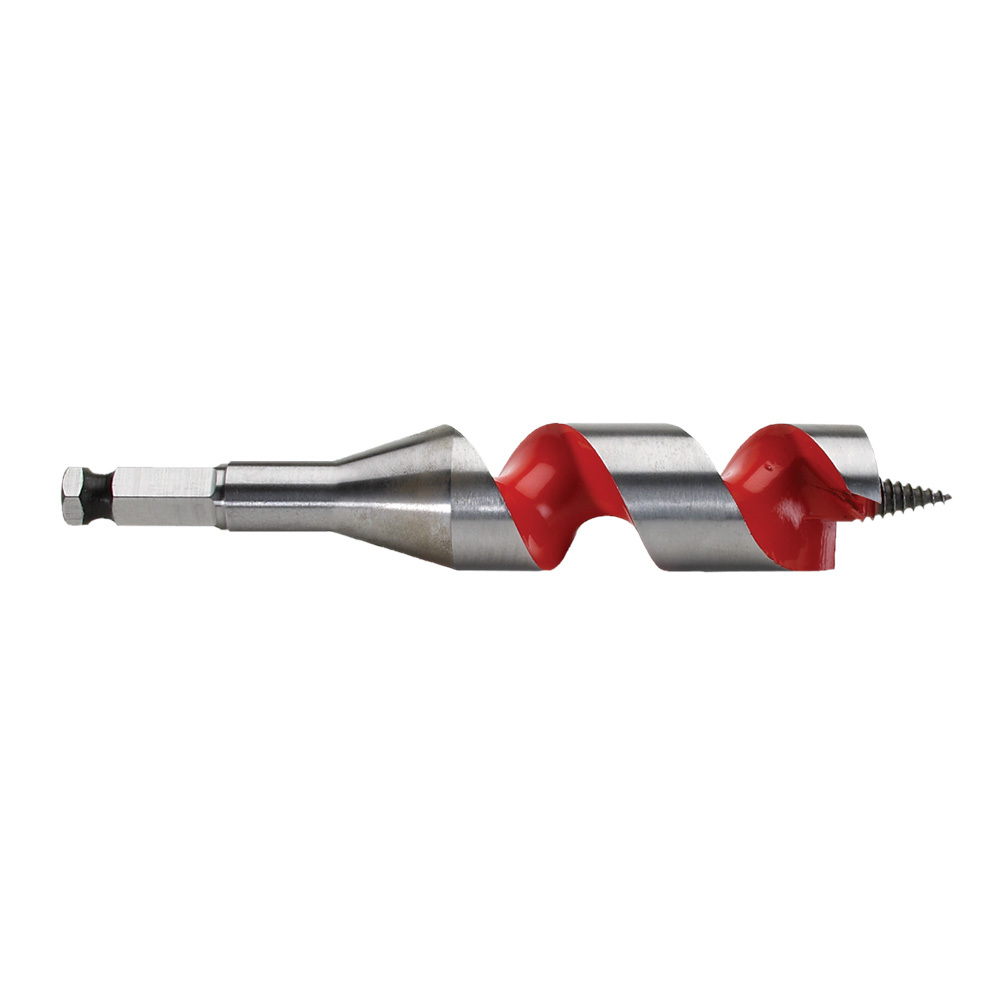 48-13-1123 Heavy Duty Solid Center Ship Auger Bit, 1-1/8 in Dia, 6 in OAL, 3 in L Spiral Flute, 7/16 in Shank