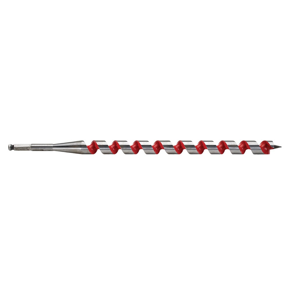 48-13-5930 Long Ship Auger Bit, 15/16 in Dia, 18 in OAL, 15 in L Wide Flute, 7/16 in Shank