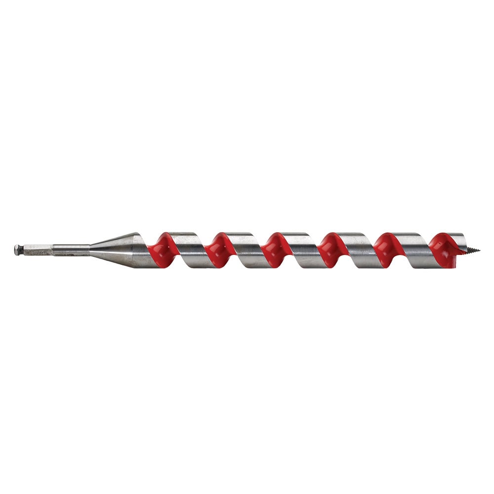 48-13-6500 Heavy Duty Solid Center Ship Auger Bit, 1-1/2 in Dia, 18 in OAL, 15 in L Spiral Flute, 7/16 in Shank