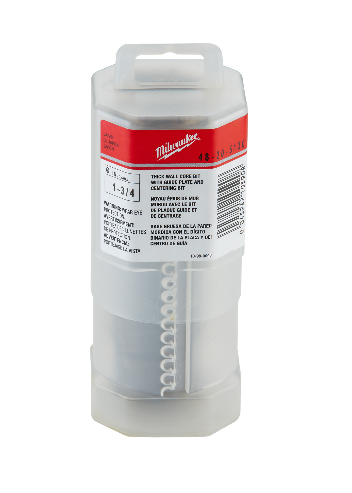 48-20-5130 Heavy Duty Thick Wall Core Bit, 1-3/4 in Drill - Fraction, 1.75 in Drill - Decimal Inch, Carbide