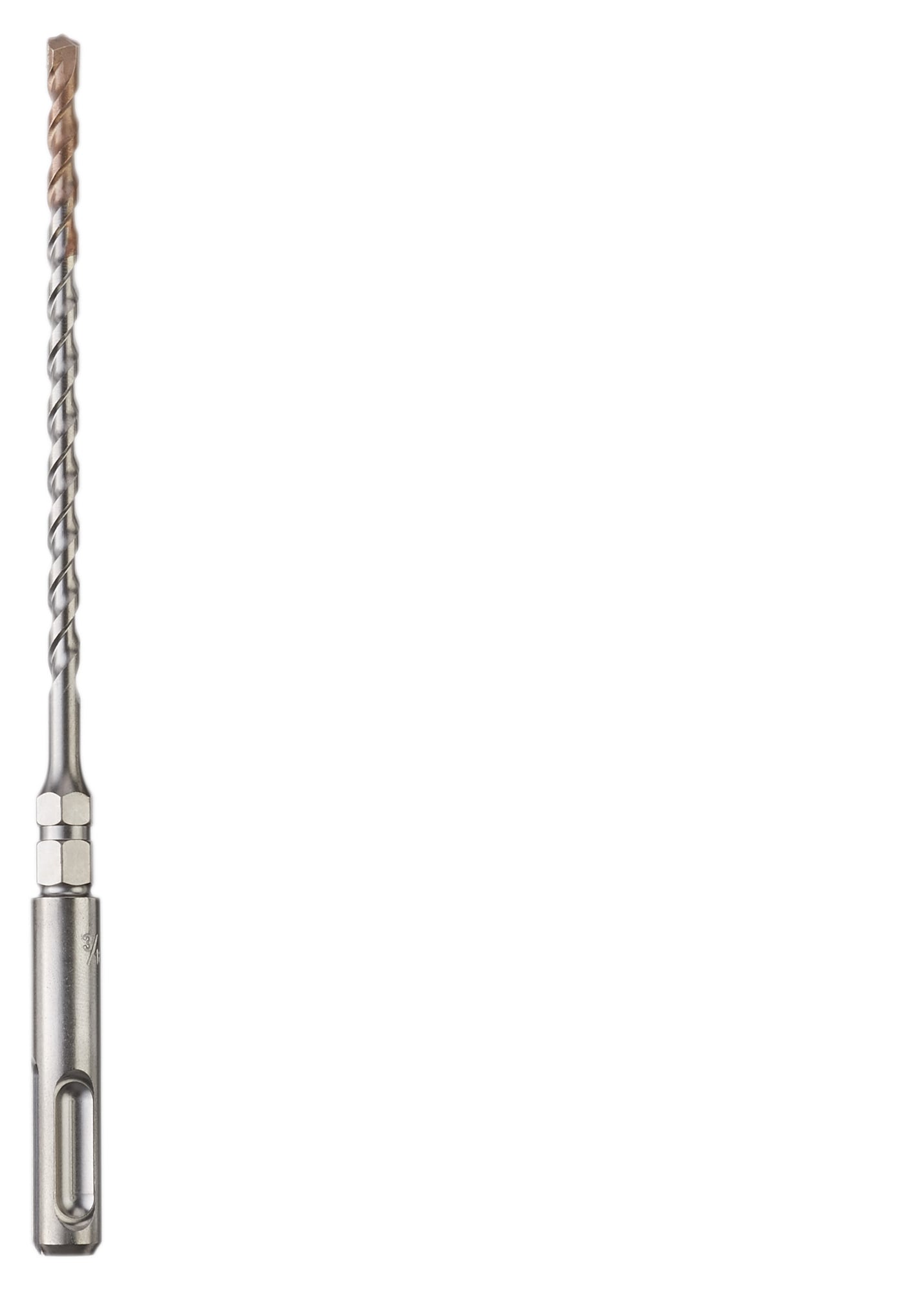 48-20-7097 Tapcon 2-Cutter Rotary Hammer Drill Bit With 1/4 in Hex Shoulder, 3/16 in Drill Bit, 25/64 in SDS Shank, 2 in D Cutting, Carbide Cutting Edge, 5 in OAL