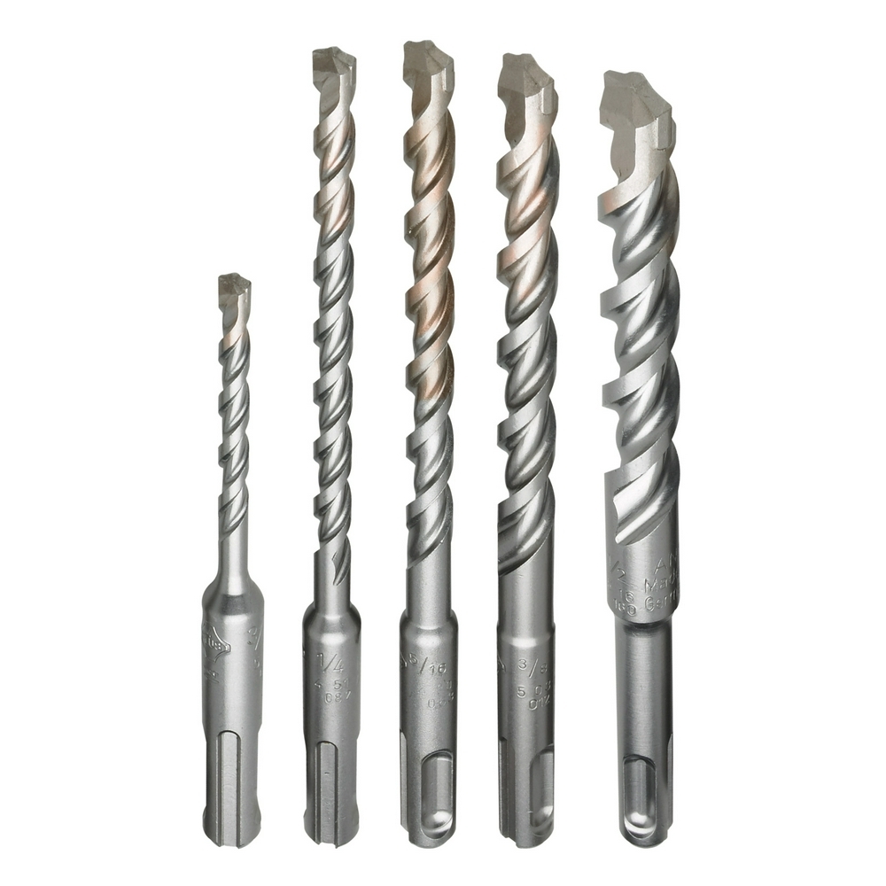 48-20-7490 Magnum Rotary Hammer Drill Bit Set, 5 Pieces, For Use With 3/16 in, 1/4 in Concrete Screw, Hex Washer Head and Flat Head Screw, Carbide