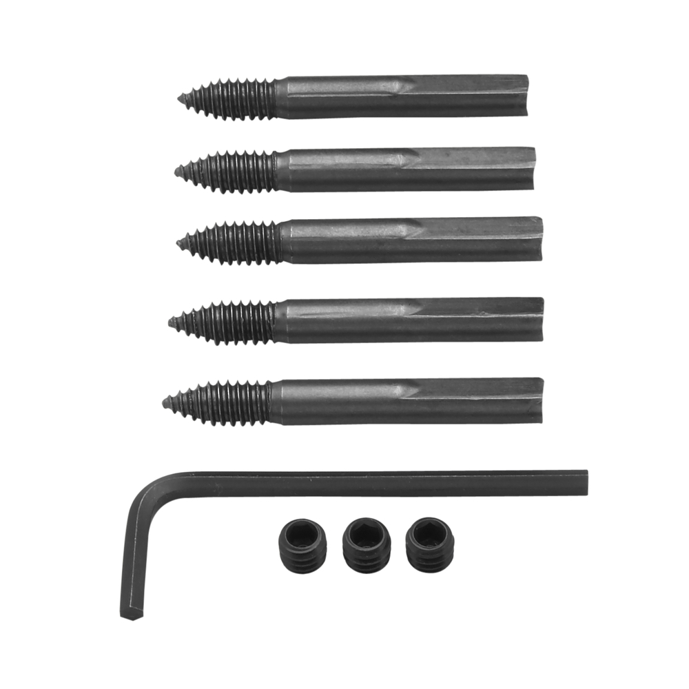 48-25-6000 9-Piece Small Standard Feed and Set Screw Kit, For Use With 1 to 2-9/16 in Self-Feed Bit