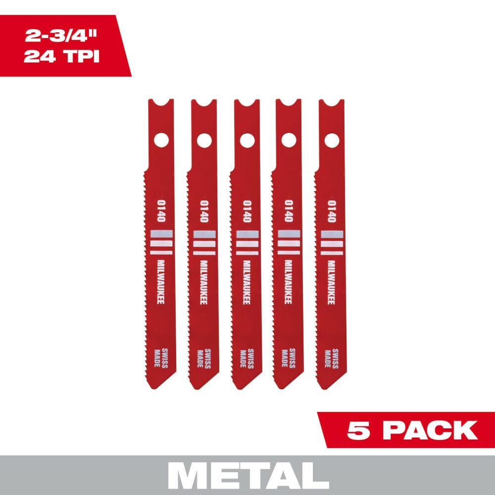 48-42-0140 Heavy Duty Jig Saw Blade, 2-3/4 in L x 9/32 in W, 24 TPI, HSS Cutting Edge, HSS Body