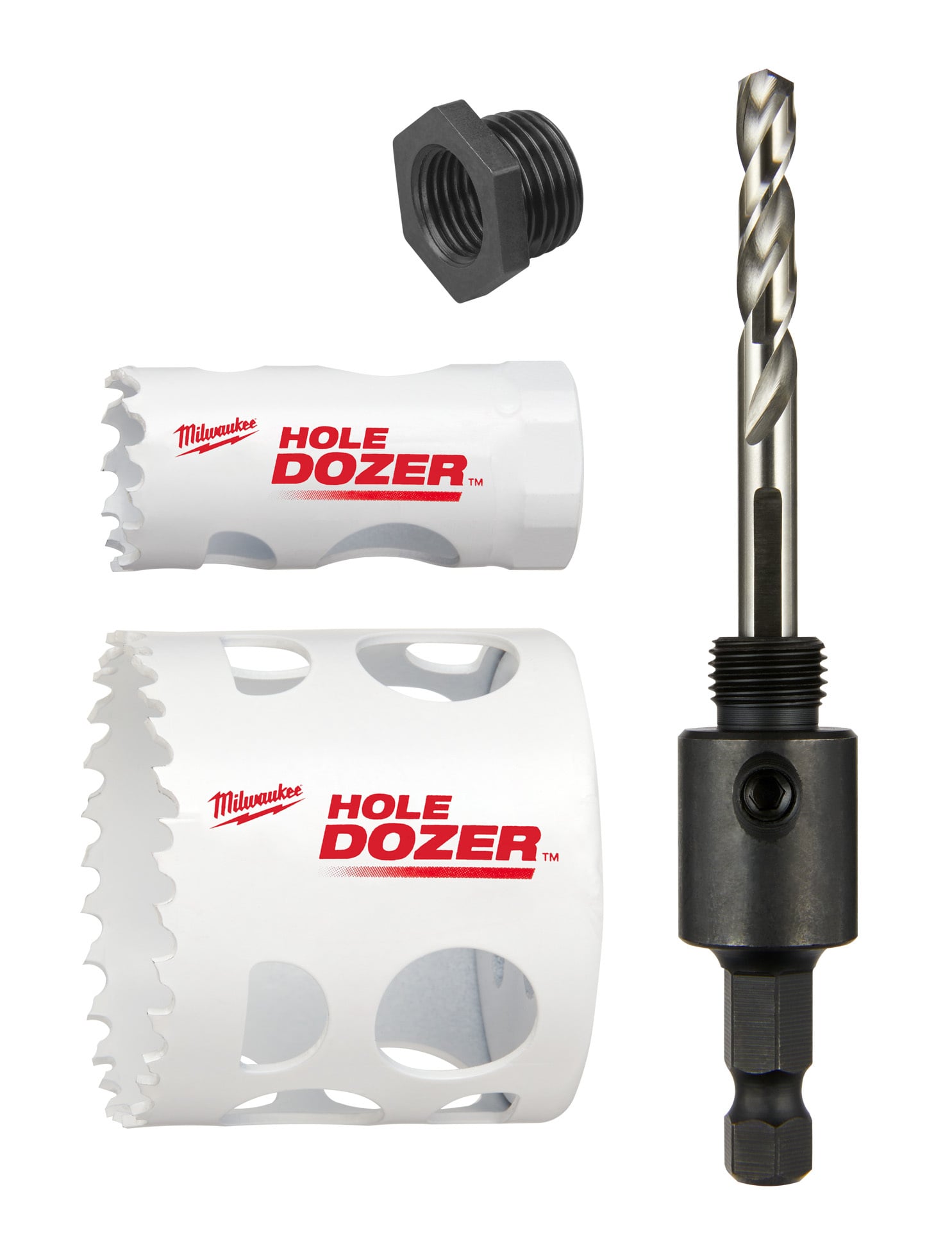 49-22-4063 Hole Dozer Ice Hardened Door Lock Hole Saw Kit, 5 Pieces, For Use With 49-56-7210, 49-56-7240, 49-56-7250 and 49-56-9100 Quick-Change Arbor, Bi-Metal/HSS