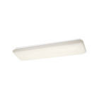 This Kichler fluorescent light features decorative White Crown molding and an architectural pillow, which are made from white acrylic to provide an even diffusion of light.