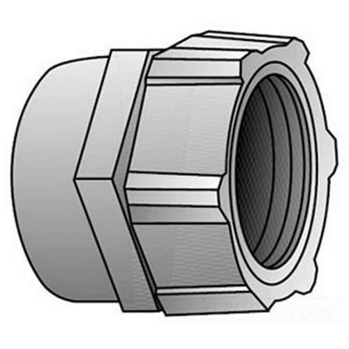 4Q-250FM 4Q-FM Conduit Combination Coupling, 2-1/2 in, For Use With IMC Conduit and Threaded Rigid, Malleable Iron, Zinc Plated