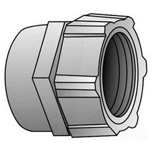 4Q-400FM 4Q-FM Conduit Combination Coupling, 4 in, For Use With IMC Conduit and Threaded Rigid, Malleable Iron, Zinc Plated