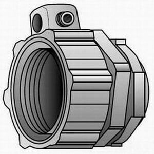 4Q-500LT Ground-Tite Type 4Q-LT Male Straight Conduit Connector With Insulated Throat, Grounding Lug, 5 in Trade, For Use With Liquidtight Flexible Metal Conduit, Malleable Iron/Steel, Electro-Plated Zinc