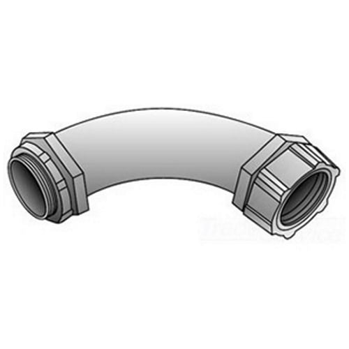 4Q-9400 Concretetight Liquid Tight Oiltight Raintight Conduit Connector, 4 in Trade, 90 deg, Malleable Iron, Zinc Electroplated