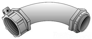 4Q-9500L Ground-Tite Type 4Q-L Male Conduit Connector With Non-Insulated Throat, Grounding Lug, 5 in Trade, For Use With Liquidtight Flexible Metal Conduit, Malleable Iron/Steel, Electro-Plated Zinc