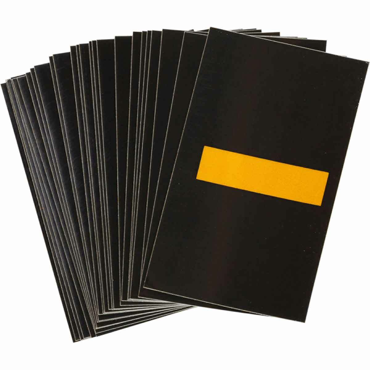 5000-DSH Engineer Grade Reflective Symbol Label, Yellow - Character, 2-1/2 in H, Black Background, B-997 Retroreflective Sheeting