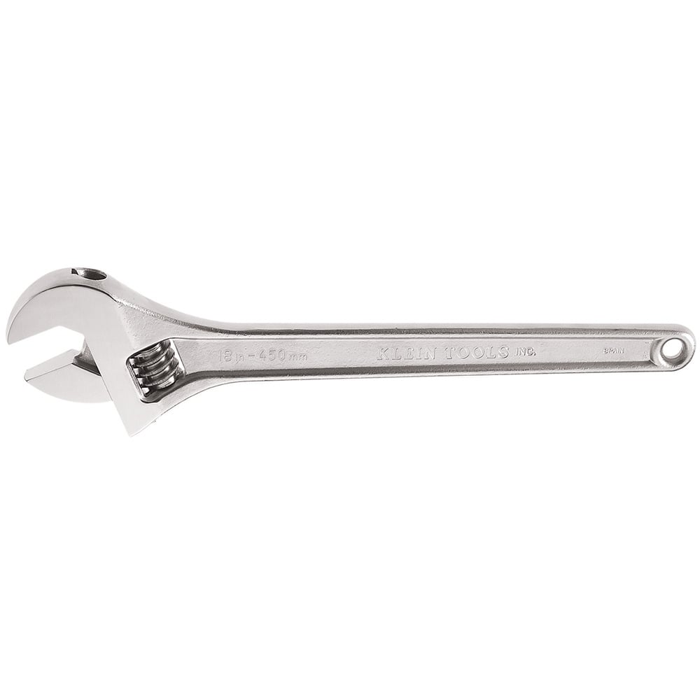500-18 Non-Insulated Standard Capacity Adjustable Wrench, 2-1/16 in, Polished Chrome, 18-1/4 in OAL, Forged Alloy Steel Body, Forged Alloy Steel