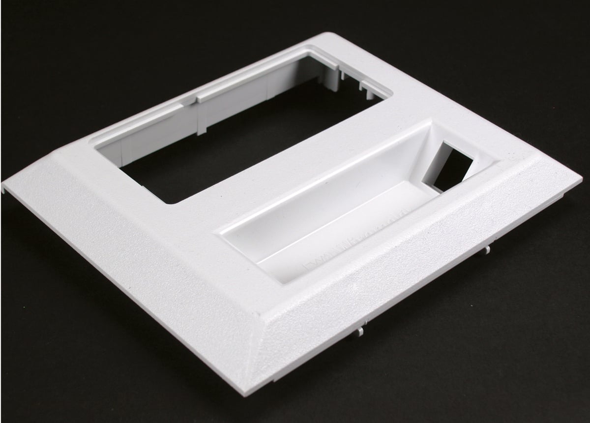 Access 5000 Device Plate Fitting; PVC, Black, For Mounting One Standard Device and Up To Two Communication Connections