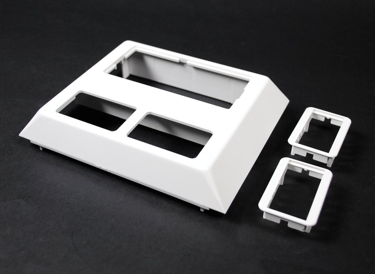 Non-Metallic Deep Device Plate Fitting; White