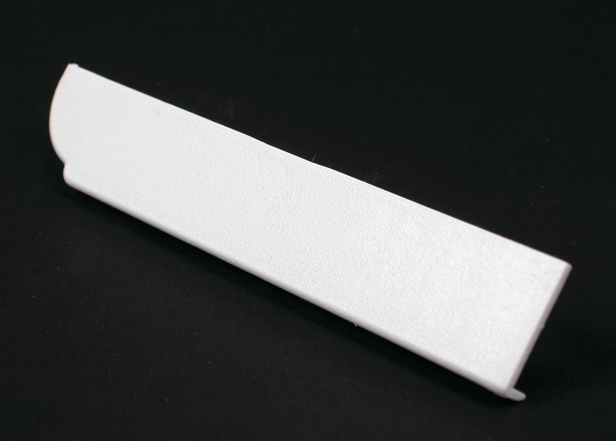 Non-Metallic Right End Cap Fitting; PVC, Black, Used On 5000 Series Two Piece Non-Metallic Multi-Channel Surface Raceway