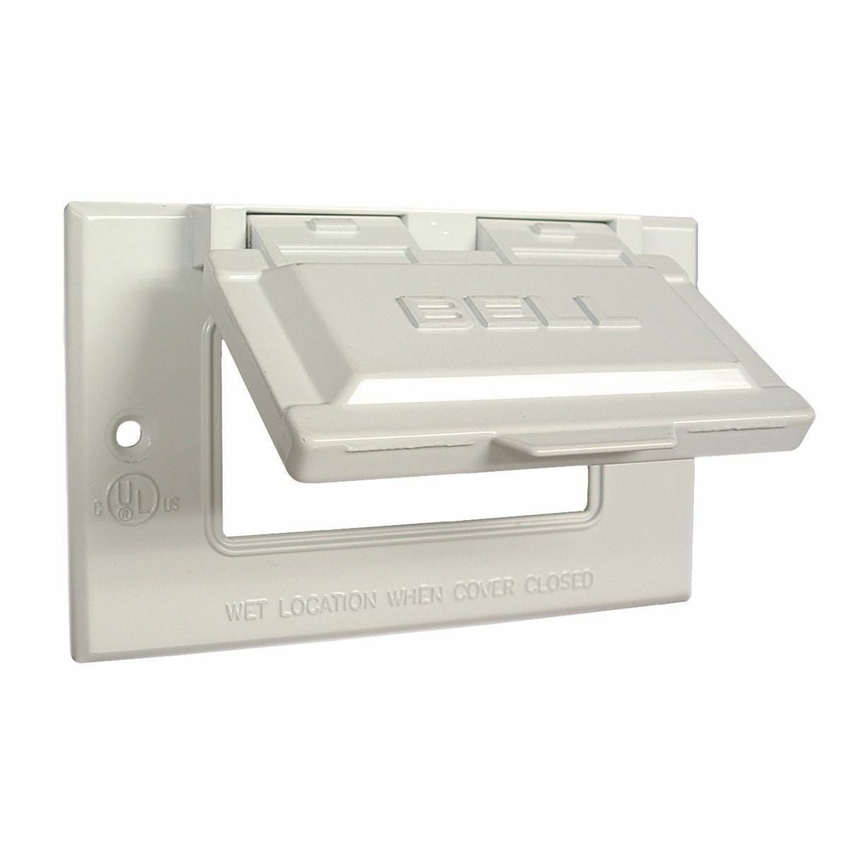 5101-1 Weatherproof Outlet Box Cover, 2.813 in L x 4.563 in W x 3/4 in D, GFCI Receptacle, Rugged Metal